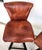 Brown Top Grain Leather Swivel Counter Stools Pair For Sale - Image 8 of 17
