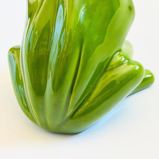Green Mid Century Ceramic Frog Bowl For Sale - Image 8 of 10