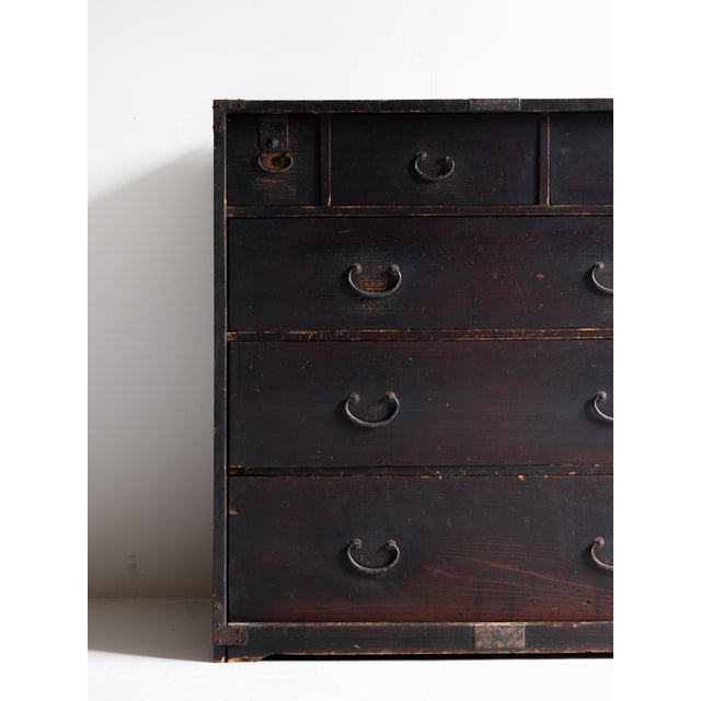 Japanese Antique Drawer 1860s-1920s / Tansu Wabi Sabi For Sale - Image 12 of 16