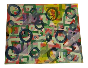 "Yeah Right" Contemporary Abstract Acrylic Painting by Sharon