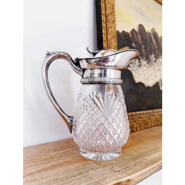 1906 Silver Plate & Cut Glass Syrup Pitcher From the Plankinton House in Milwaukee For Sale - Image 11 of 11