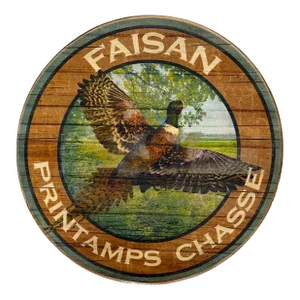 Late 20th Century Pheasant Revolving Server “Faison Printamps Chasse”