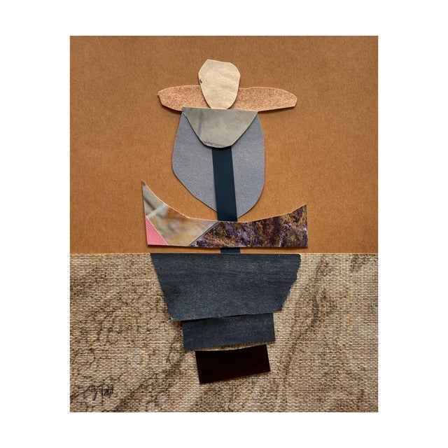 "Vessel 7" Original Mixed-Media Framed Collage on Paper by Zac Woodiel For Sale - Image 4 of 11
