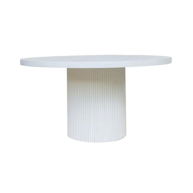 Our Elle Dining Table by Artesia in white finish is crafted from solid mindi wood with a white finish exudes a blend of...