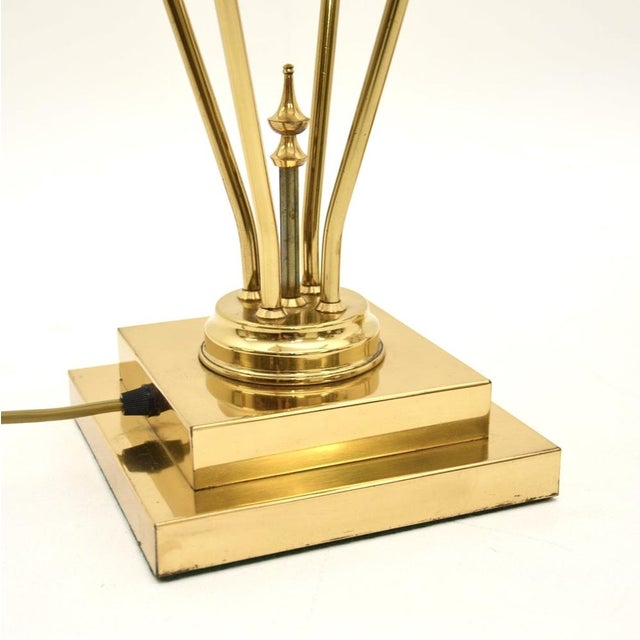 Gold Vintage Brass Table Lamps, 1970s, Set of 2 For Sale - Image 8 of 10