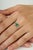 Gemstone Contemporary Emerald & Diamond Ring for Women, Size 7 For Sale - Image 7 of 11