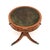 1950s Antique Yew Wood Leather Top Drum Table, 1950s For Sale - Image 5 of 7