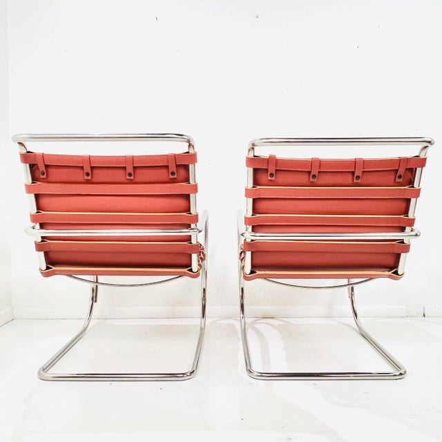 Pair of 1990s Mr Lounge Armchairs by Mies Van Der Rohe for Knoll For Sale In Dallas - Image 6 of 11