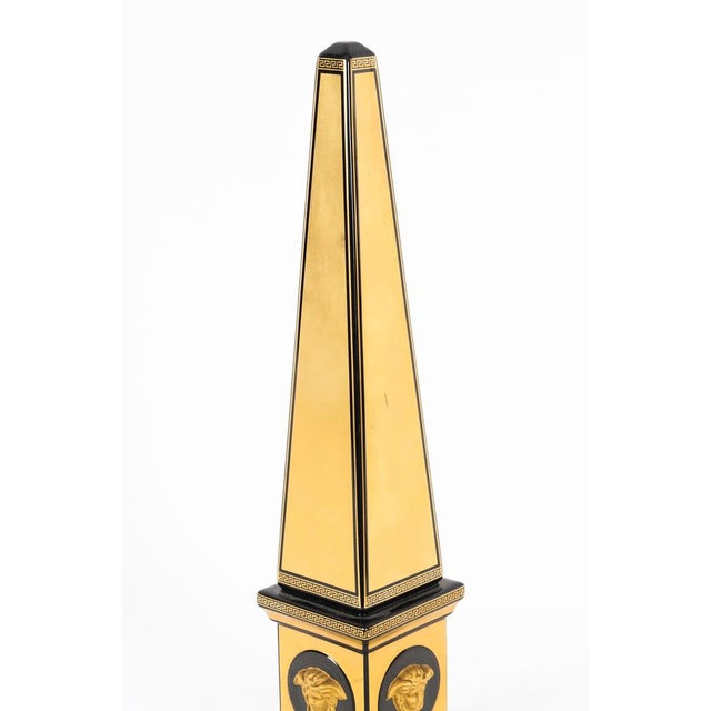 Rosenthal for versace, a limited edition 'gorgona' obelisk (approx 38cm high) this is a superb rosenthal for versace...