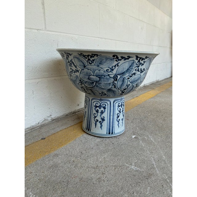 Asian Currey & Co Ming Offering Pedestal Bowl For Sale - Image 3 of 6