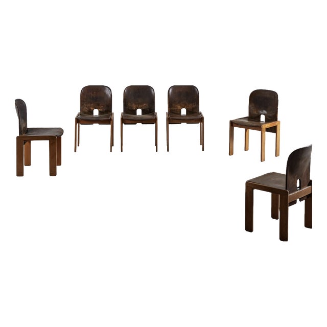 Model 121 Chairs by Afra & Tobia Scarpa for Cassina, 1960s, Set of 6 For Sale