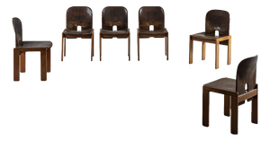 Model 121 Chairs by Afra & Tobia Scarpa for Cassina, 1960s, Set of 6