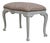 French Louis XV Custom Finished & Reupholstered Stool For Sale