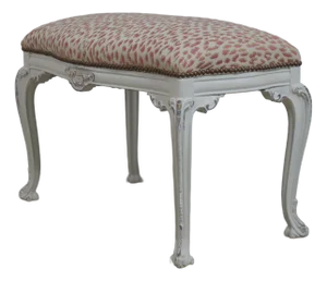 French Louis XV Custom Finished & Reupholstered Stool
