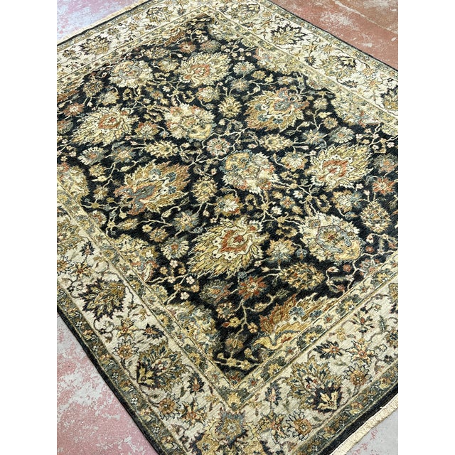 Tribal Indo Agrah Hand Knotted Wool Rug 7’9” X 10’1” For Sale - Image 3 of 7