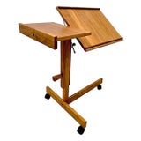 Mid 20th Century Danish Teak Wood Adjustable Side Table/Music Stand/Lectern by Furbo Spottrup For Sale