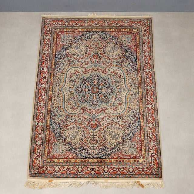 Kashmir Rug in Wool For Sale - Image 3 of 10