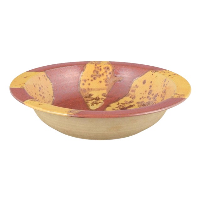 Large Scandinavian Studio Pottery Stoneware Bowl, 1980s For Sale