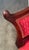 Red Edwardian Neoclassical Mahogany Parlor Settee, Circa 1900, Professionally Upholstered For Sale - Image 8 of 12