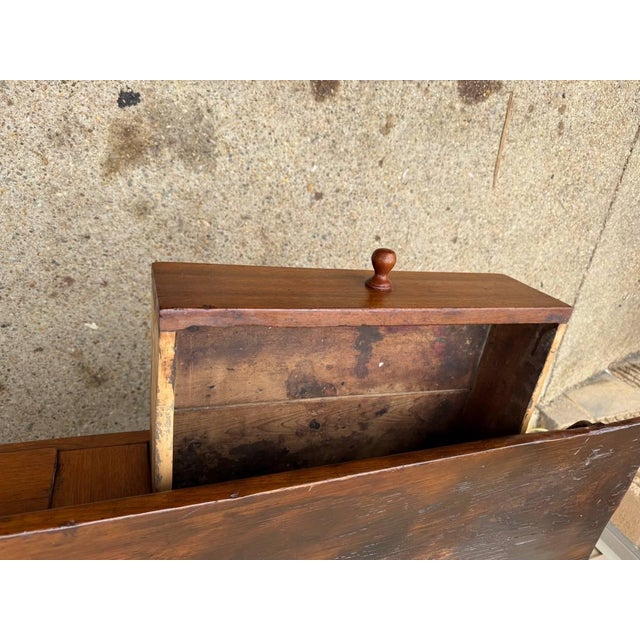 Wood Antique Early American Primitive Tavern Style 2 Drawer Dining Table For Sale - Image 7 of 12