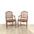 A pair of French Régence-style armchairs, 19th century. Seat height 20" with cushion, 17.75" without. Two pairs available.