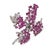 Mid-Century Modern Mid 20th Century Retro 10.00 Carat Pink Sapphire Diamond 14k White Gold Brooch For Sale - Image 3 of 5