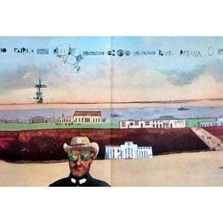 Saul Steinberg Lithograph 1970s For Sale