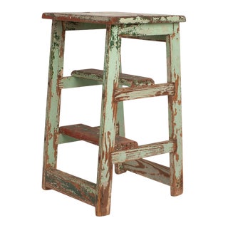 Painted Stool - Ladder, Mexico Circa 1900 For Sale