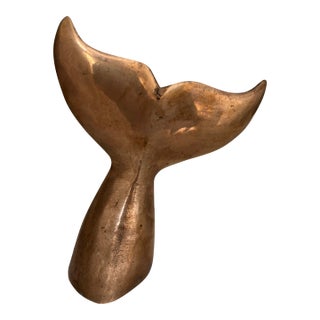 Mid Century Modernist Bronze Whale Tail Sculpture For Sale