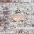 1950s Vintage French Holophane Clear Glass Pendant Light For Sale - Image 5 of 6