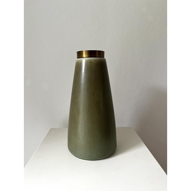 Olive Ceramic Table Lamp by Le Klint for Palshus, Denmark, 1960s For Sale - Image 8 of 8