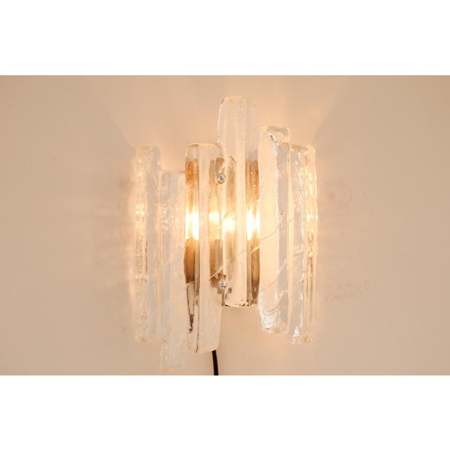 German Glass Wall Sconce from Fischer Leuchten, 1970s For Sale - Image 8 of 13
