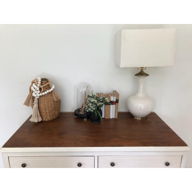 American 1940s American Antique White Chest of Drawers Dresser For Sale - Image 3 of 8