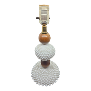 Vintage 1950's Milk Glass Table Lamp