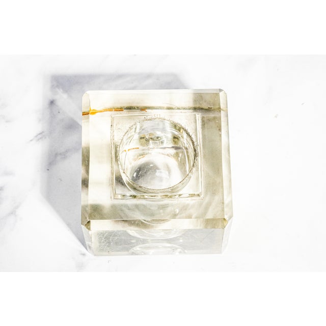 Magnificent Large Gilded Age Antique Black Starr & Frost Crystal Sterling Silver Desk Paperweight Inkwell Home Office Decor For Sale - Image 16 of 18
