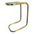 Milo Baughman Style Brass & Glass Side Table For Sale