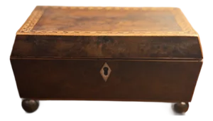 Mid 19th Century Burl Wood Jewelry Box
