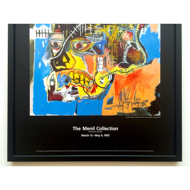 Jean Michel Basquiat Vintage 1993 Lithograph Print Framed