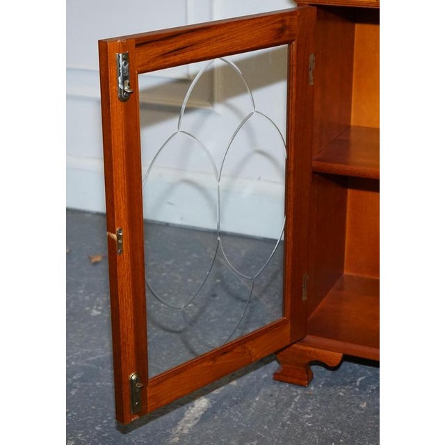Vintage Glazed Bookcase in Yew Wood For Sale - Image 11 of 18