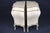 Baroque Pair 20th C. Italian Creme Painted 4 Drawer Bombe Commodes For Sale - Image 3 of 15