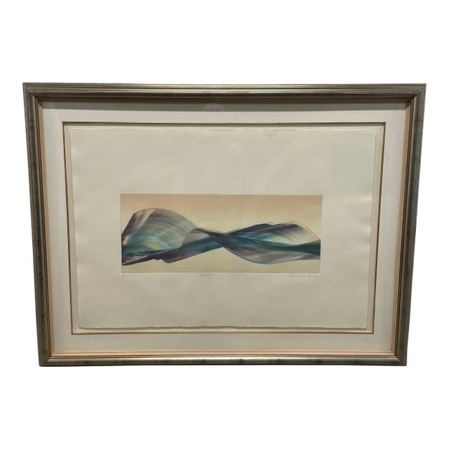 Abstract Framed Wall Art Monoprint “Undertow” by Michael John March For Sale