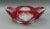 Late 20th Century Bohemian Czech Ruby Red Sawtooth Rim Cut to Clear Crystal Centerpiece Bowl For Sale - Image 4 of 9