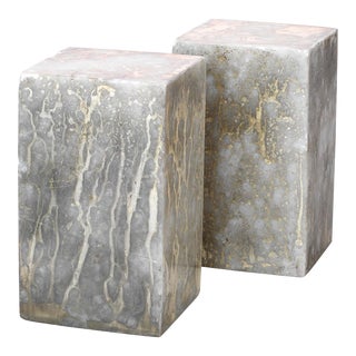 Slab Bookends in Marble - Set of 2 For Sale