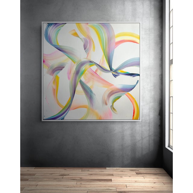 Abstract Contemporary Abstract Acrylic on Canvas "The Way I See It" by Nikolaos Schizas For Sale - Image 3 of 4