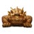 Late 19th Century Gilt Bronze Toad Statue, Three-Legged Jin Chan Figure, 6.9kg For Sale