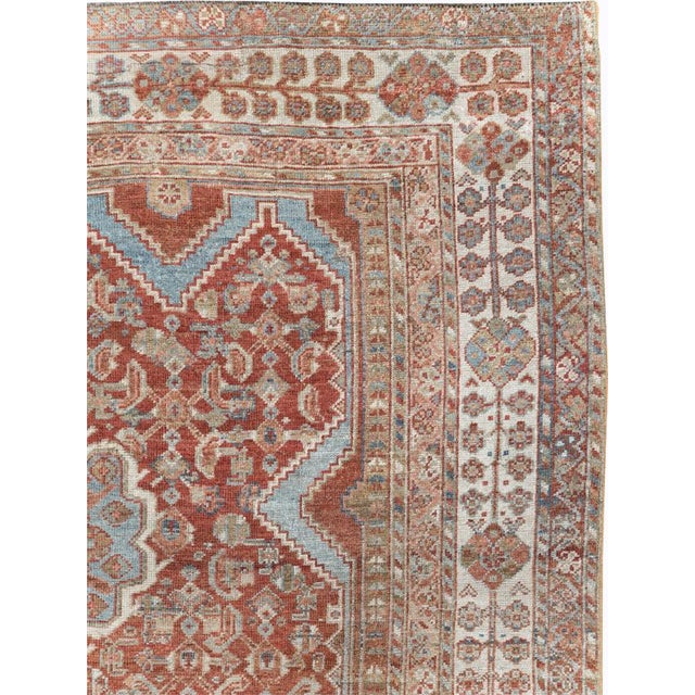 Rustic Galerie Shabab Collection Early 20th Century Persian Shiraz Accent Carpet For Sale - Image 3 of 10