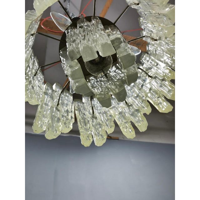 1960s Austrian Textured Glass Pendant Light attributed to J.T. Kalmar, 1960s For Sale - Image 5 of 13