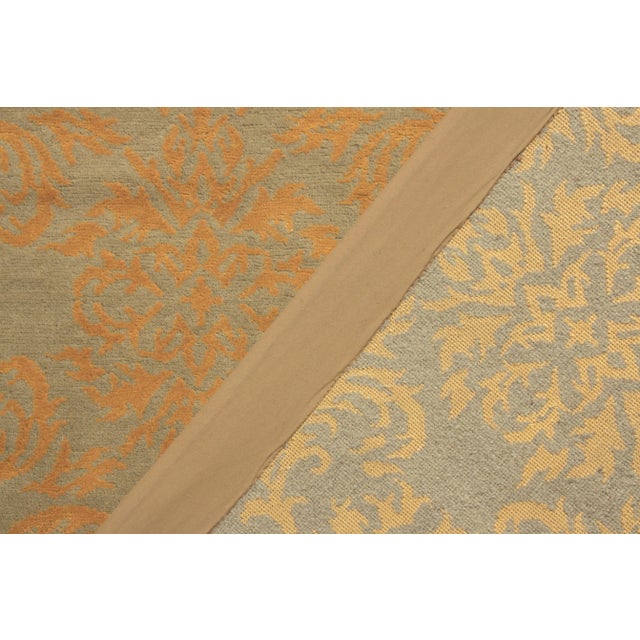 2010s Rug & Kilim’s European Style Rug in Gold and Green Arabesque Pattern For Sale - Image 5 of 6