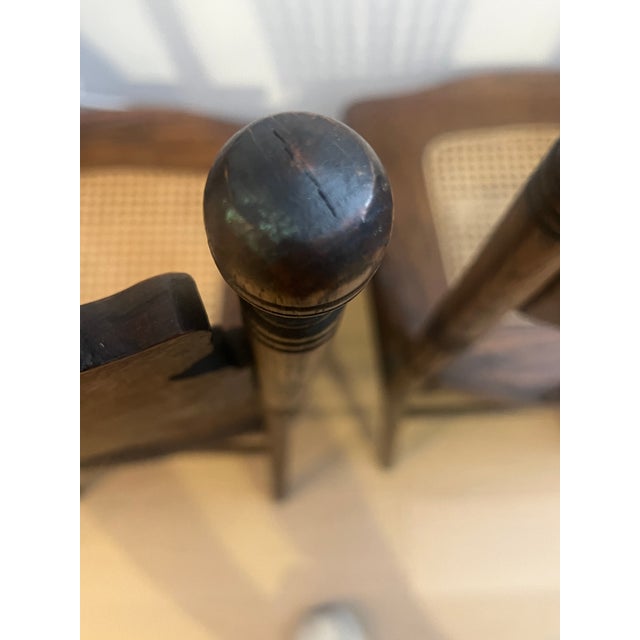 Carved Lion Antique Victorian Spindle Caned Chairs For Sale - Image 12 of 12