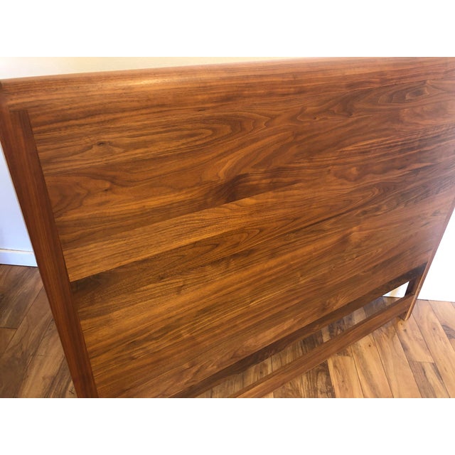 Custom Made Walnut Queen Size Headboard | Chairish